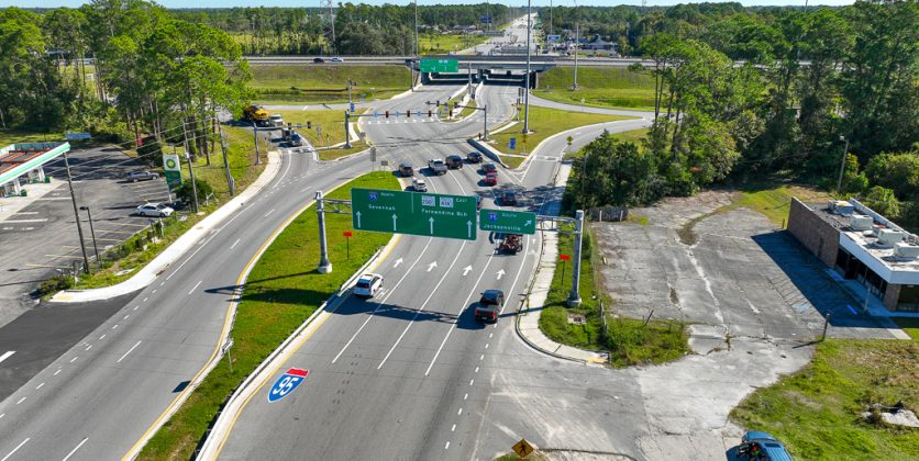 Diverging Diamond Interchange and I-95 and SR 200